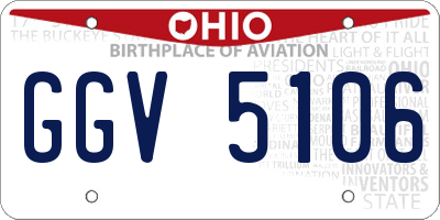 OH license plate GGV5106