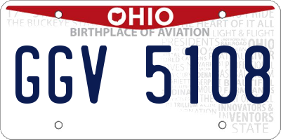 OH license plate GGV5108