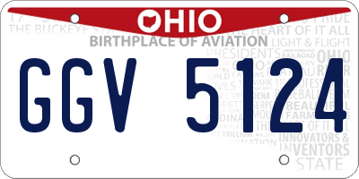 OH license plate GGV5124