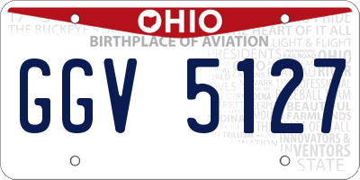 OH license plate GGV5127