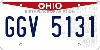OH license plate GGV5131