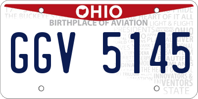OH license plate GGV5145