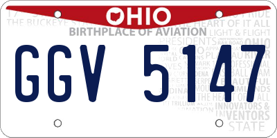 OH license plate GGV5147