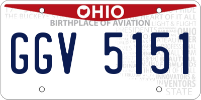 OH license plate GGV5151