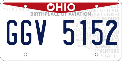 OH license plate GGV5152