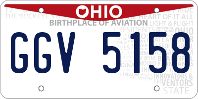 OH license plate GGV5158