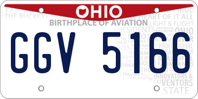 OH license plate GGV5166