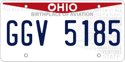 OH license plate GGV5185