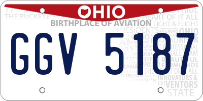 OH license plate GGV5187