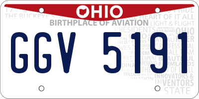 OH license plate GGV5191