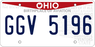 OH license plate GGV5196