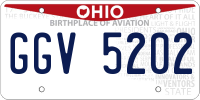 OH license plate GGV5202