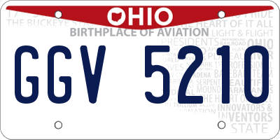 OH license plate GGV5210