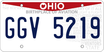 OH license plate GGV5219