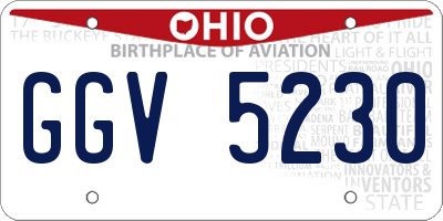 OH license plate GGV5230