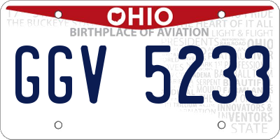 OH license plate GGV5233