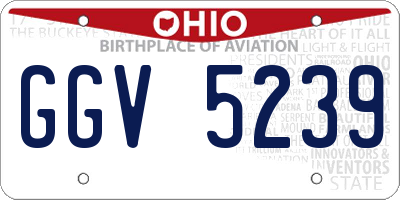 OH license plate GGV5239