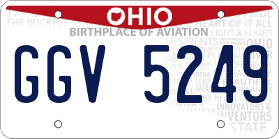OH license plate GGV5249