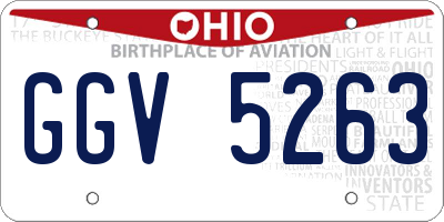 OH license plate GGV5263