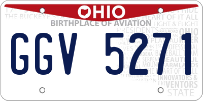 OH license plate GGV5271