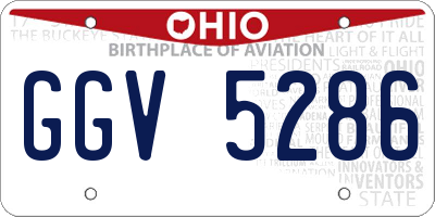 OH license plate GGV5286