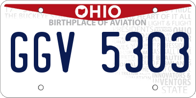 OH license plate GGV5303