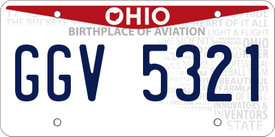 OH license plate GGV5321