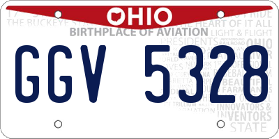 OH license plate GGV5328