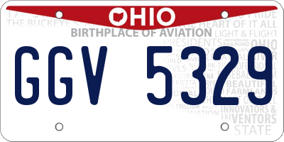 OH license plate GGV5329