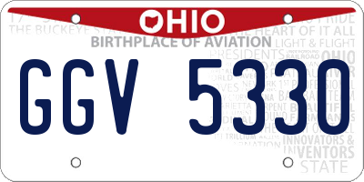 OH license plate GGV5330