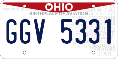 OH license plate GGV5331