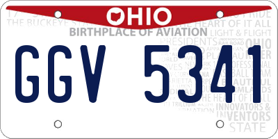 OH license plate GGV5341