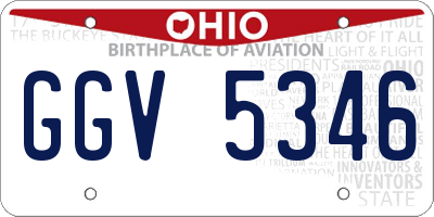 OH license plate GGV5346