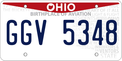 OH license plate GGV5348