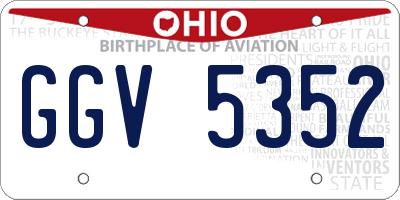 OH license plate GGV5352