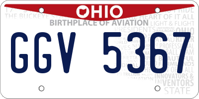 OH license plate GGV5367