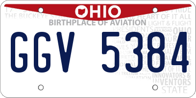 OH license plate GGV5384