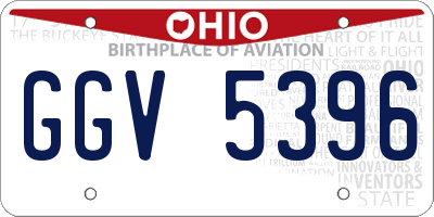 OH license plate GGV5396