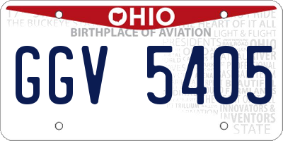 OH license plate GGV5405