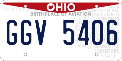 OH license plate GGV5406