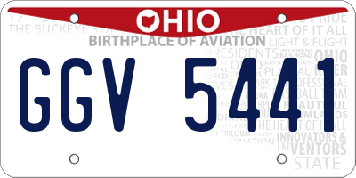 OH license plate GGV5441