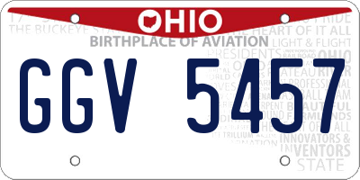 OH license plate GGV5457