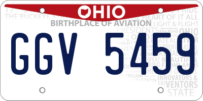 OH license plate GGV5459