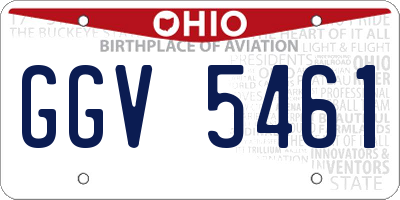 OH license plate GGV5461