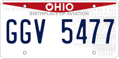 OH license plate GGV5477