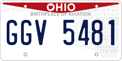 OH license plate GGV5481