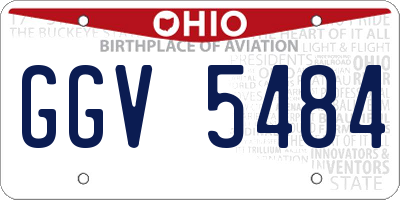OH license plate GGV5484