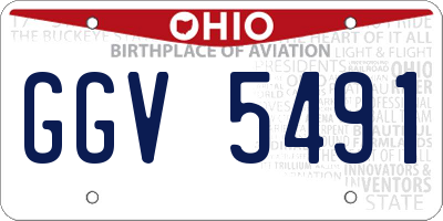OH license plate GGV5491