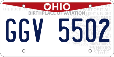 OH license plate GGV5502