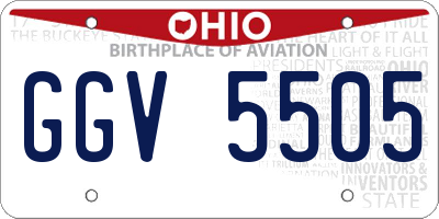 OH license plate GGV5505